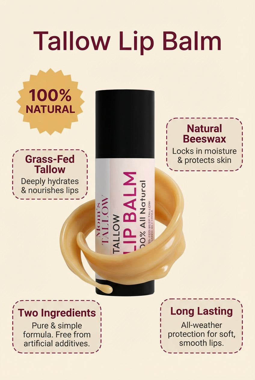 Tallow Lip Balm (Long lasting)
