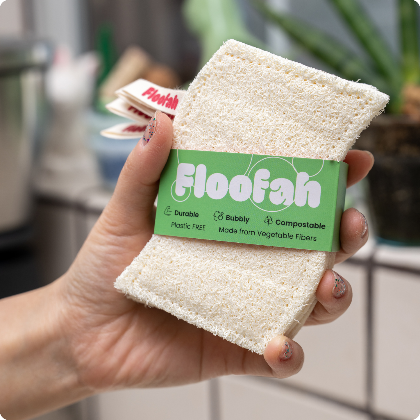 Floofah Luffa Fiber Kitchen Sponge