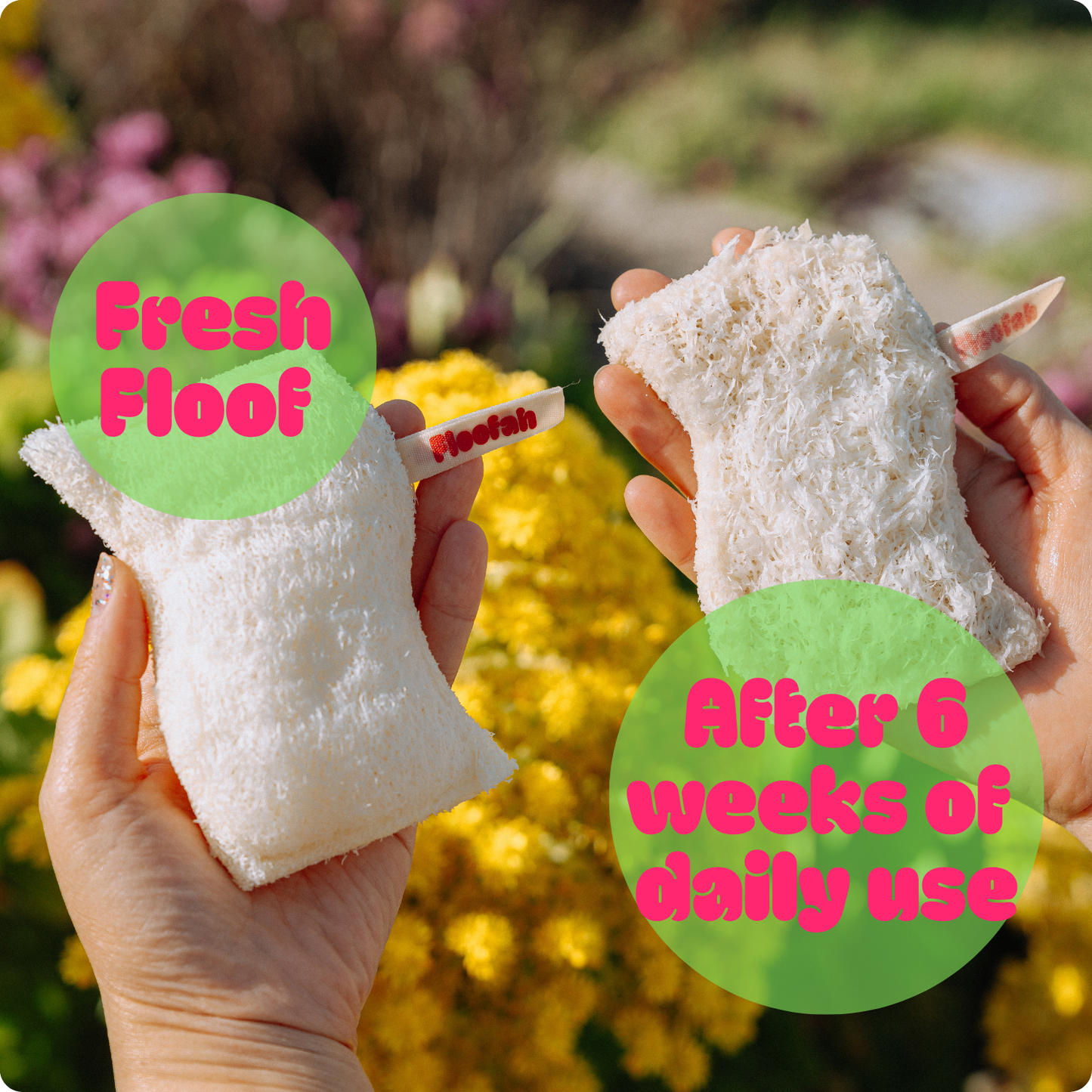 Floofah Luffa Fiber Kitchen Sponge